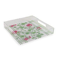 Geranium Trellis Lucite Tray