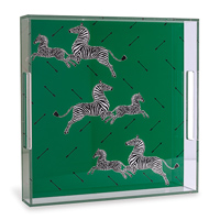 Zebra Green Lucite Tray