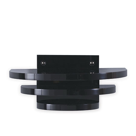 Deco Round Onyx Lucite Shelf