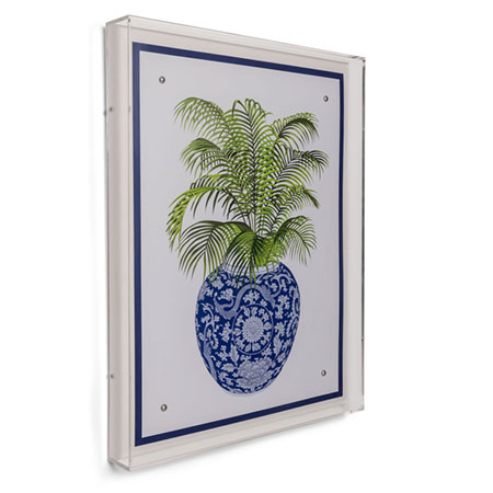 Blue Rosette Vase