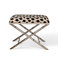 Lauderdale Nickel Ocelot Black Bench