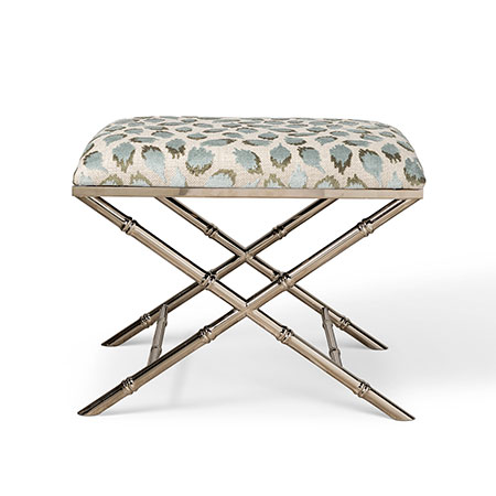 Lauderdale Nickel Ocelot Celadon Bench