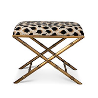 Lauderdale Brass Ocelot Black Bench
