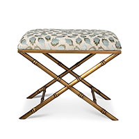 Laudedale Brass Ocelot Celadon Bench