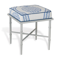 Doheny White Single Blue Pineapple Bench Kit