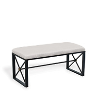 Medallion Black Double Bench