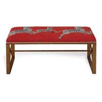 Medallion Gold Zebra Red Double Bench