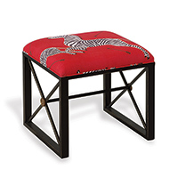 Medallion Black Zebra Red - Left Facing Bench