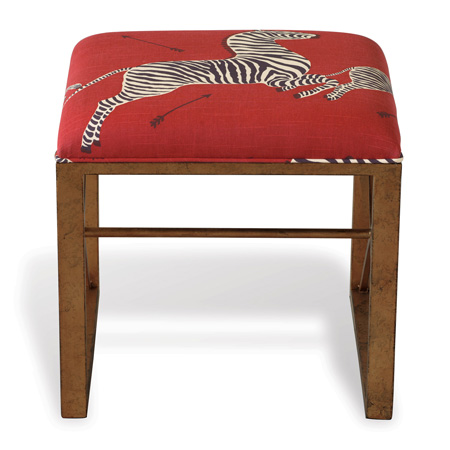 Medallion Gold Zebra Red Right Facing Single Bench