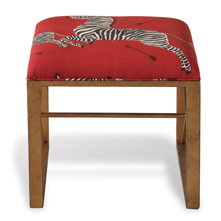 Medallion Gold Zebra Red Left Facing Single Bench