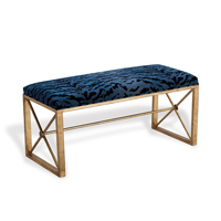 Medallion Gold Double Bench With Le Tigre Blue