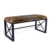 Medallion Black Double Bench With Le Tigre Natural