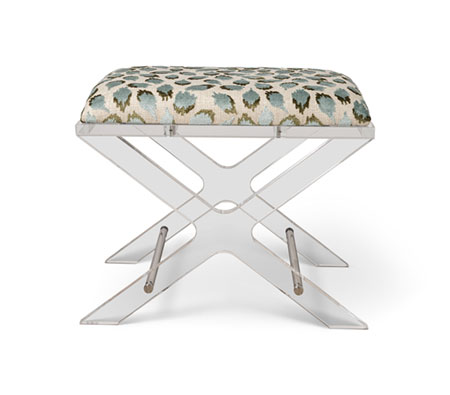 Delano Nickel Ocelot Celadon Bench