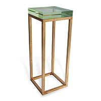 Drake Lucite Green Table / Gold