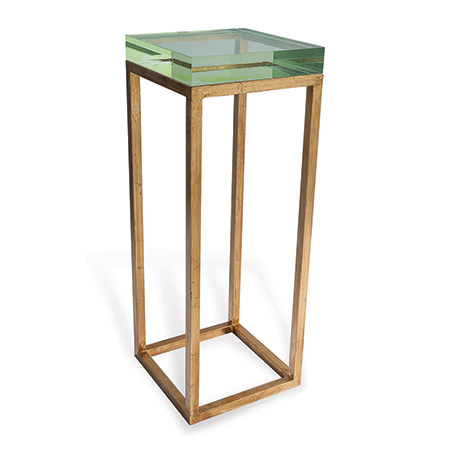 Drake Lucite Green Table / Gold