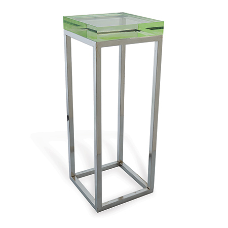 Drake Lucite Green Table / Nickel