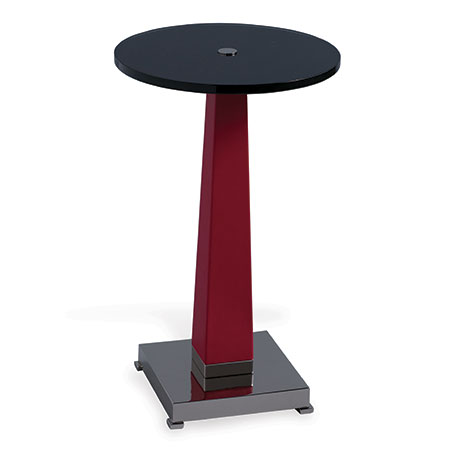 Cairo Red/nickel Accent Table