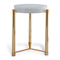 Stoneridge White / Gold Accent Table