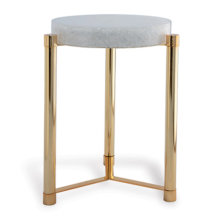 Stoneridge White / Gold Accent Table