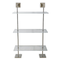 Marais 3-tier Shelf Lucite / Nickel 36"W