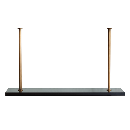 Marais Additional Shelf Black/brass 36"W Kit