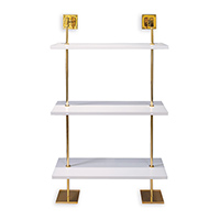 Marais 3-tier White/gold Shelf Kit