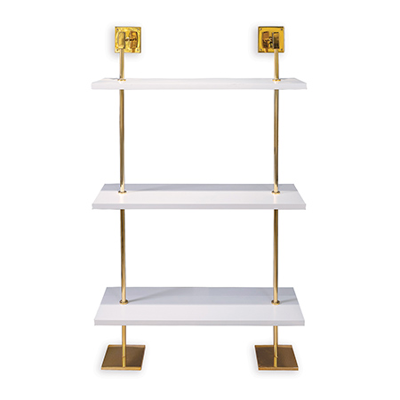 Marais 3-tier White/gold Shelf Kit