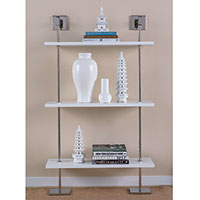 Marais 3-tier White/nickel Shelf