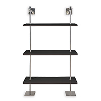 Marais 3-tier Black/nickel Shelf 36"W