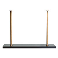 Marais Additional Shelf Black/aged Brass Kit 24"W