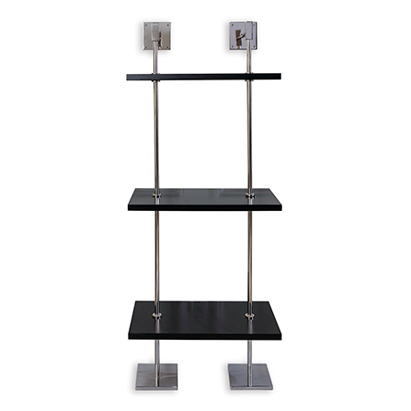 Marais 3-tier Black/nickel Shelf 24"W