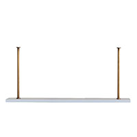 Marais Additional Shelf White/aged Brass Kit 48"W