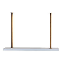 Marais Additional Shelf White/aged Brass Kit 24"W