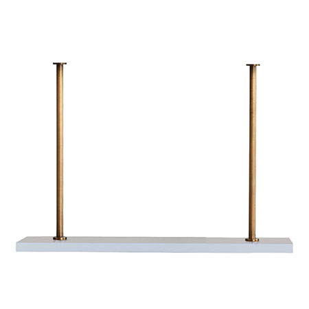 Marais Additional Shelf White/aged Brass Kit 24"W