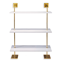 Gold Polished 3-Tier Shelf