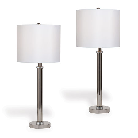 Diana Nickel Buffet Lamps 29"H (set Of 2)