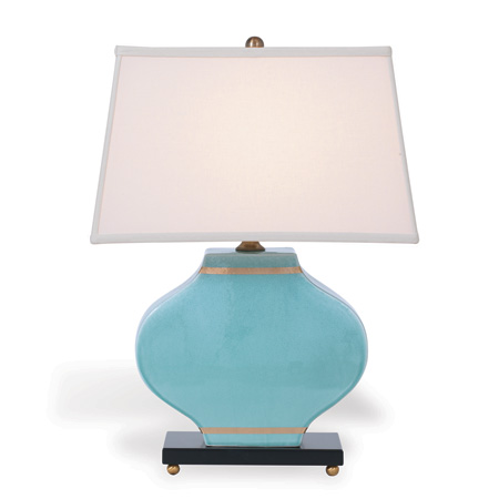 Carol Celadon Lamp 27"H