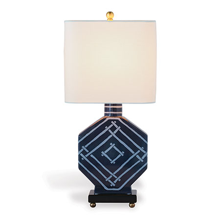 Bamboozled Indigo Lamp