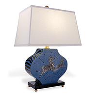 Zebra Blue Lamp