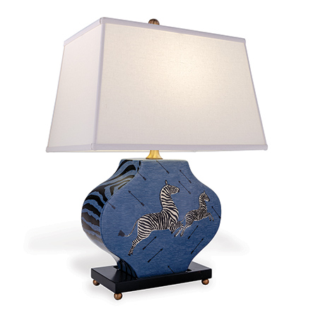 Zebra Blue Lamp