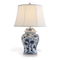 Georgia Blue Lamp 31"H