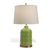 Bamboo Garden Apple Green Lamp