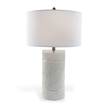 Bamboo Cylinder Cream Lamp