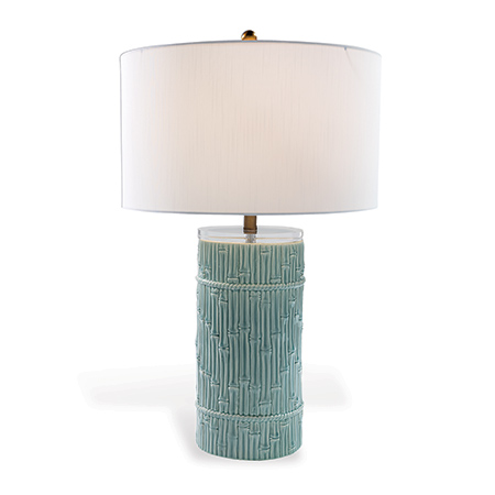 Bamboo Cylinder Celadon Lamp