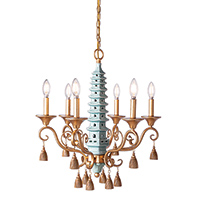 Oh, Pagoda Celadon Chandelier