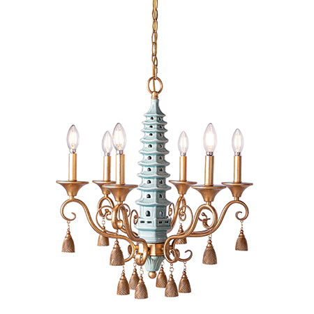 Oh, Pagoda Celadon Chandelier