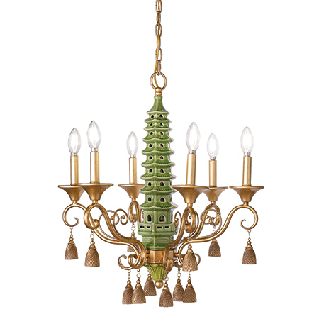 Oh, Pagoda Green Chandelier