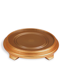 6 1/2" Round Stand Gold Leaf (set Of 5)