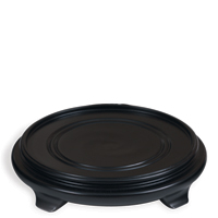 7 1/2" Round Stand Black (set Of 2)