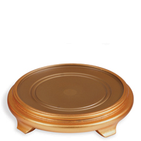 7 1/2" Round Stand Gold Leaf (set Of 2)